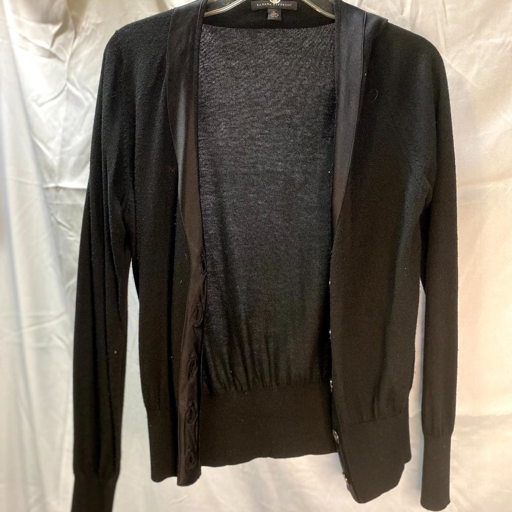 Black Banana Republic Button Down Sweater